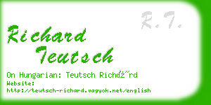 richard teutsch business card